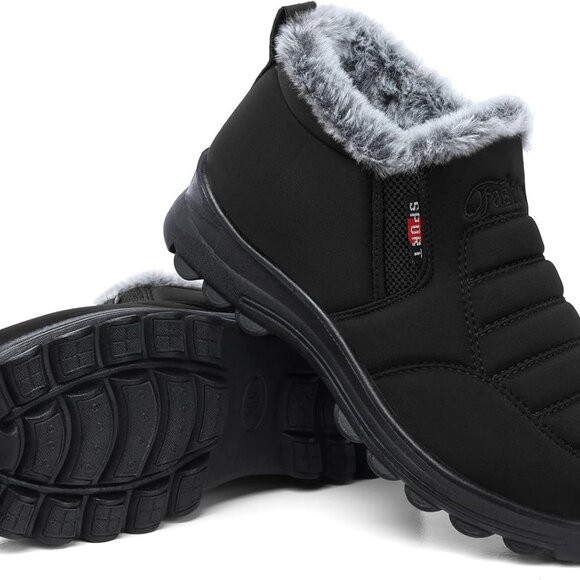 Women's Waterproof Winter Snow Boots Ankle Booties, Size 5, Color Black, Synthet - Picture 1 of 7